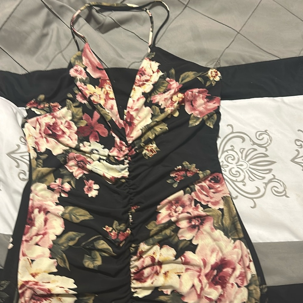 Ruched fashion nova dress
